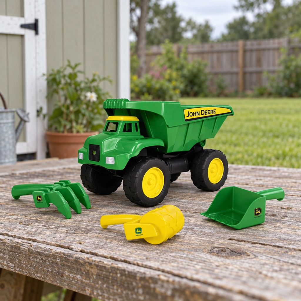 John Deere Big Scoop Dump Truck with Sand Tools
