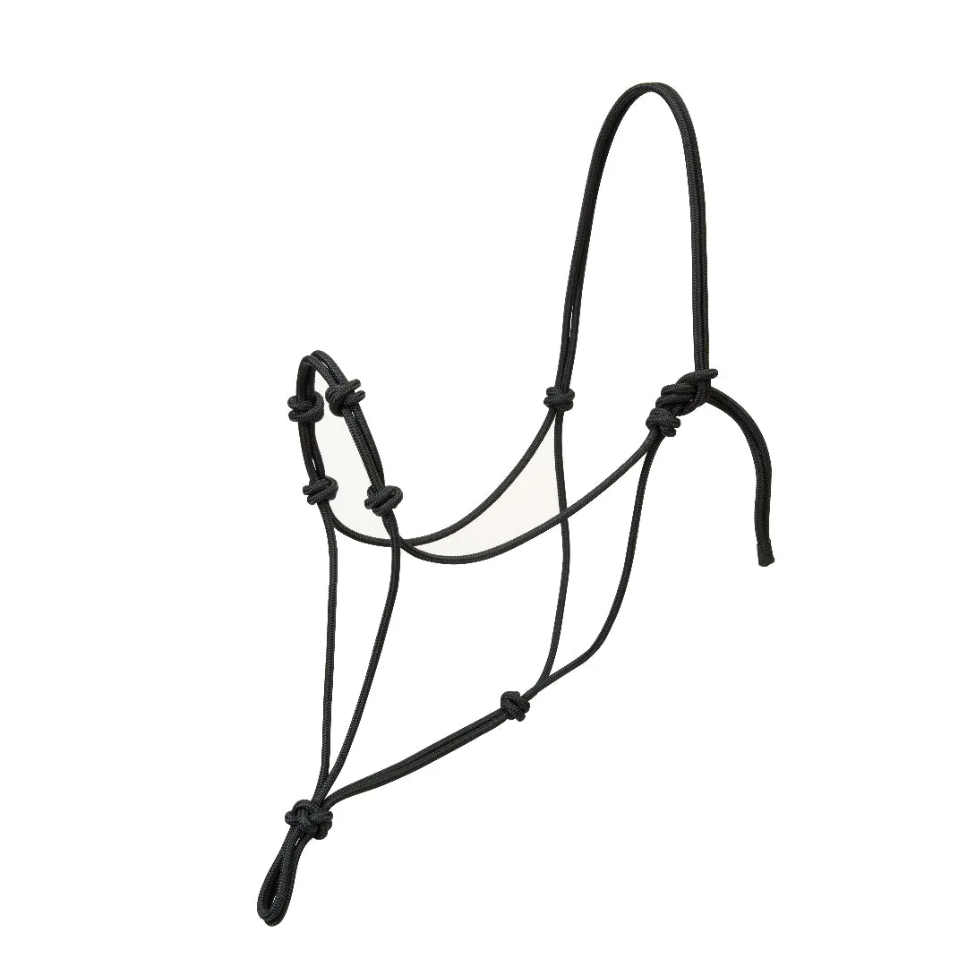 Silvertip four knot rope halter, average size, black, product photo