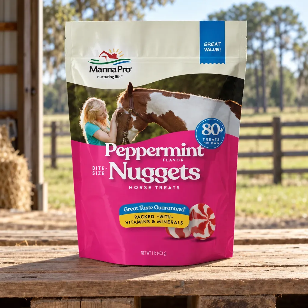 Manna Pro Bite-Size Nuggets Horse Treats, Peppermint, 1 lb, rural Northwest Florida