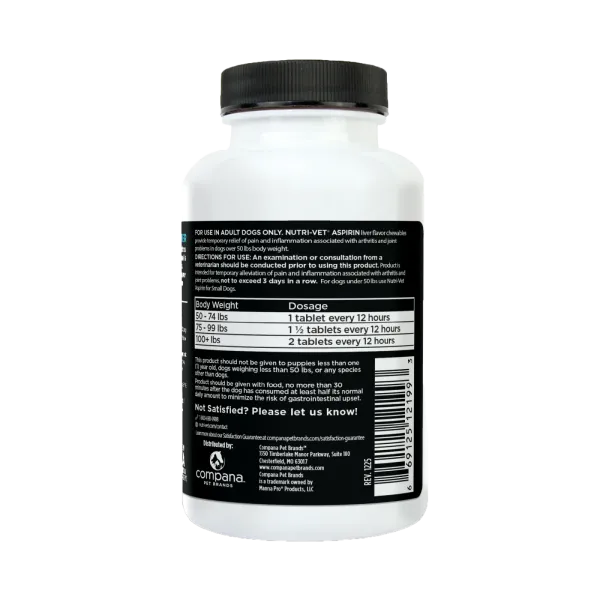 Nutri-Vet Aspirin for Dogs - 300mg