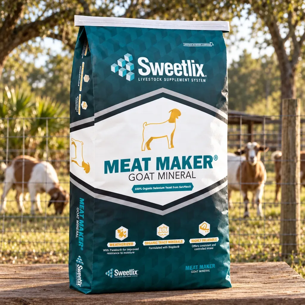 Sweetlix Meat Maker 16:8 Mineral, 25 lb, rural Northwest Florida