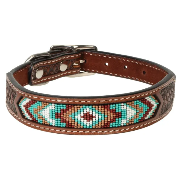 Beaded Aztec Dog Collar