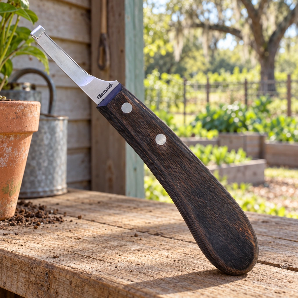 Diamond Narrow Blade Hoof Knife, Left Hand