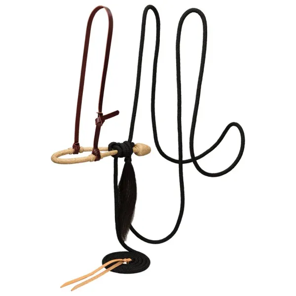 Hackamore with Rawhide Bosal & Nylon Mecate
