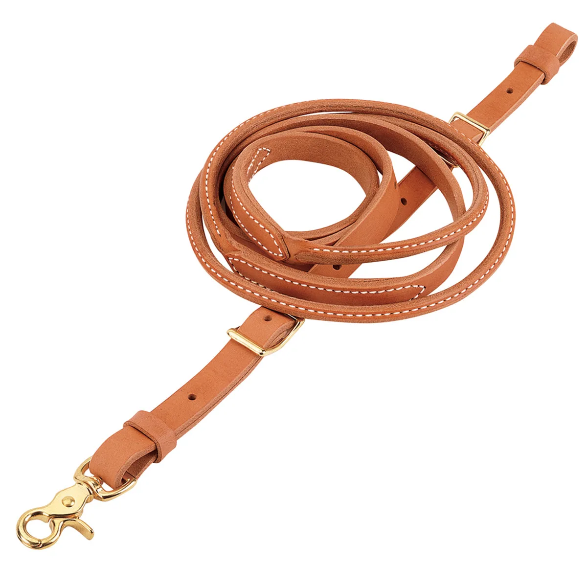 Weaver Leather Russet Harness Leather Round Roper & Contest Reins, 3/4"