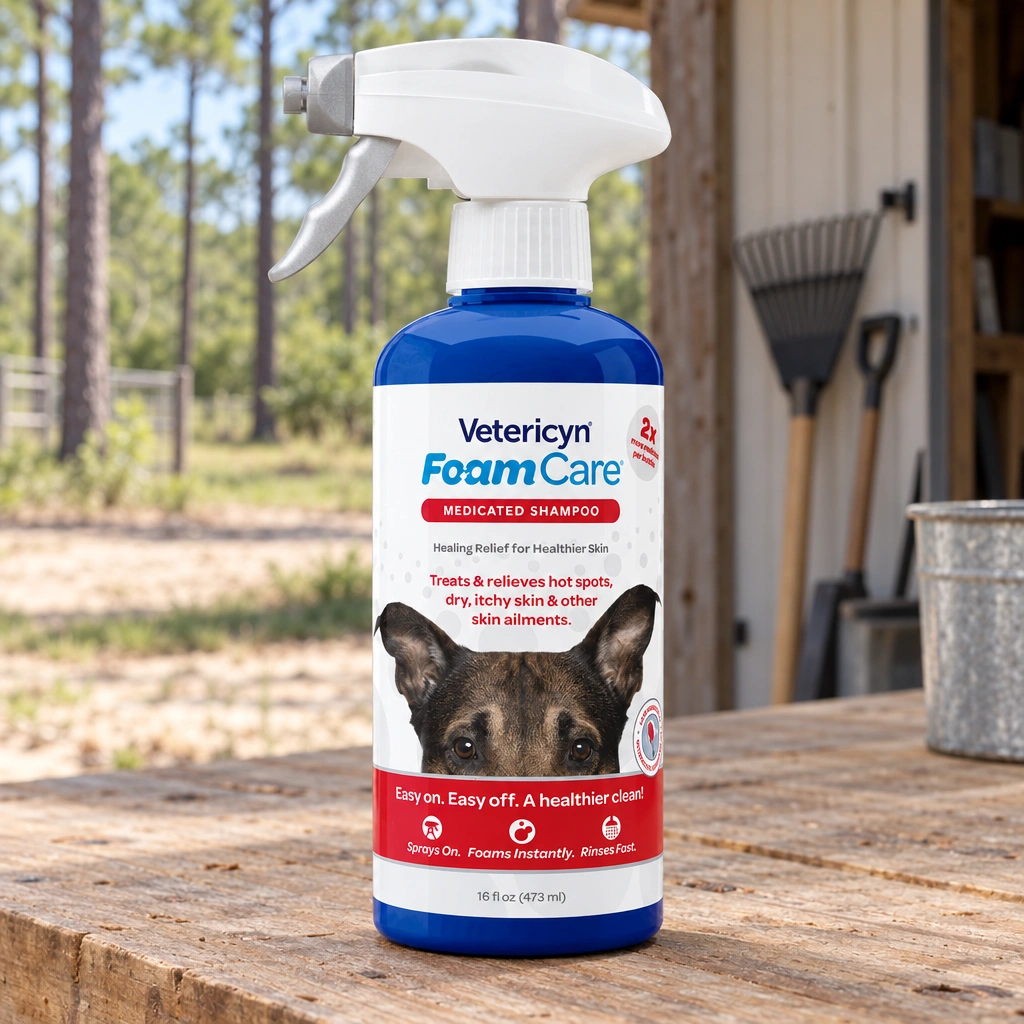 Vetericyn FoamCare Medicated Pet Shampoo, 16 oz
