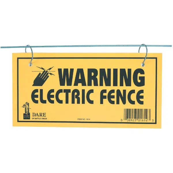 Dare Plastic Sign Warning Electric Fence