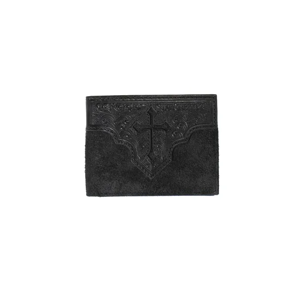 Nocona Bifold Roughout Cross BK