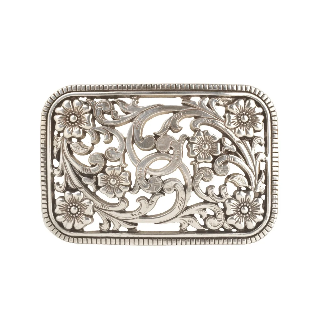 Nocona Ladies Rectangle Buckle Floral Filigree