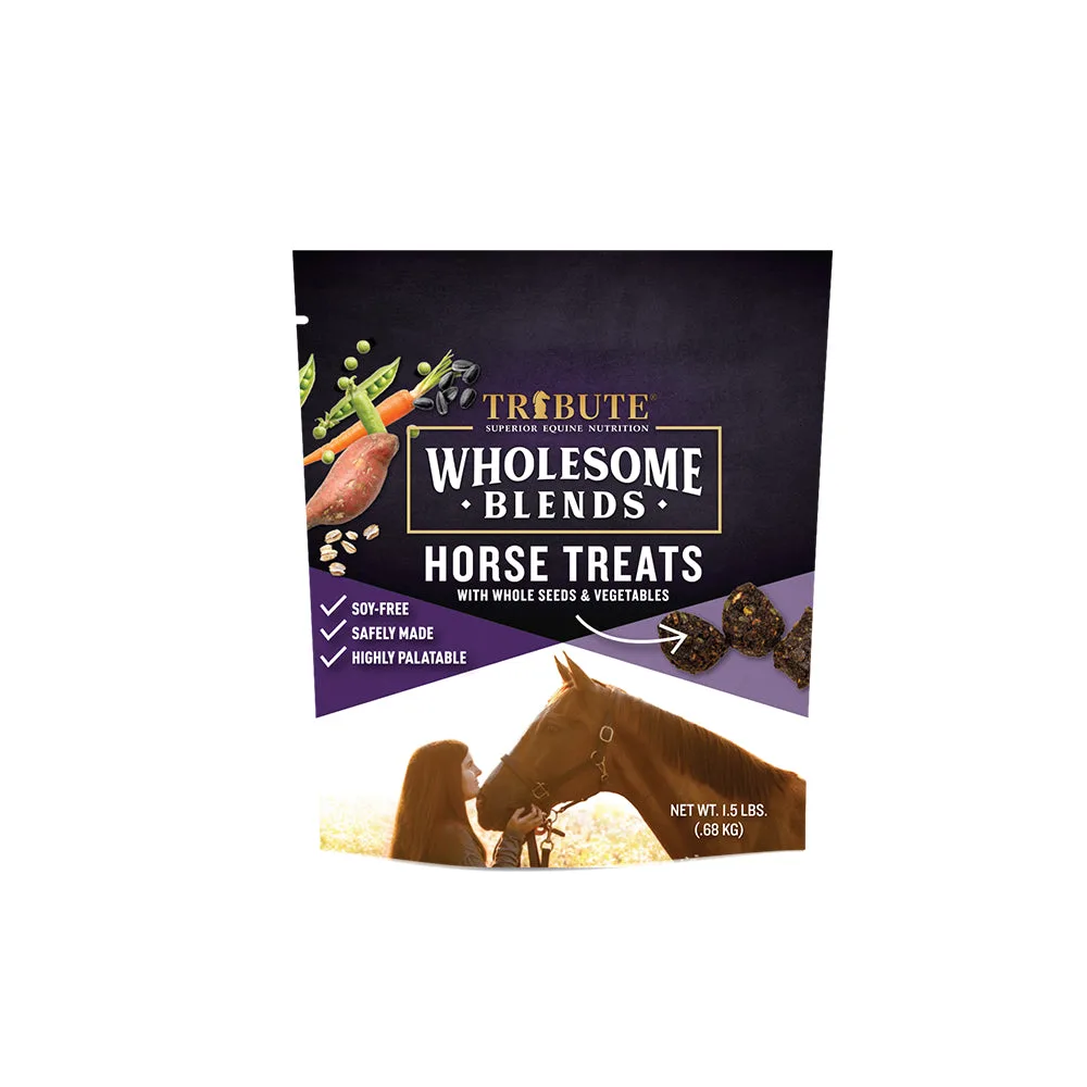 Tribute Wholesome Blends horse treats, 1.5 lb bag, front
