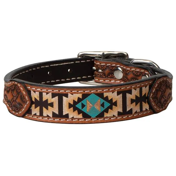 Weaver Leather Painted Aztec Leather Collar