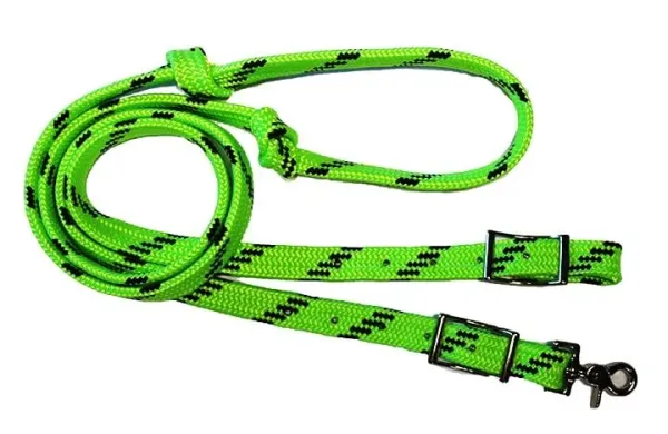 7/8" x 7-1/2' Soft Touch Flat Braid Knotted Game Rein