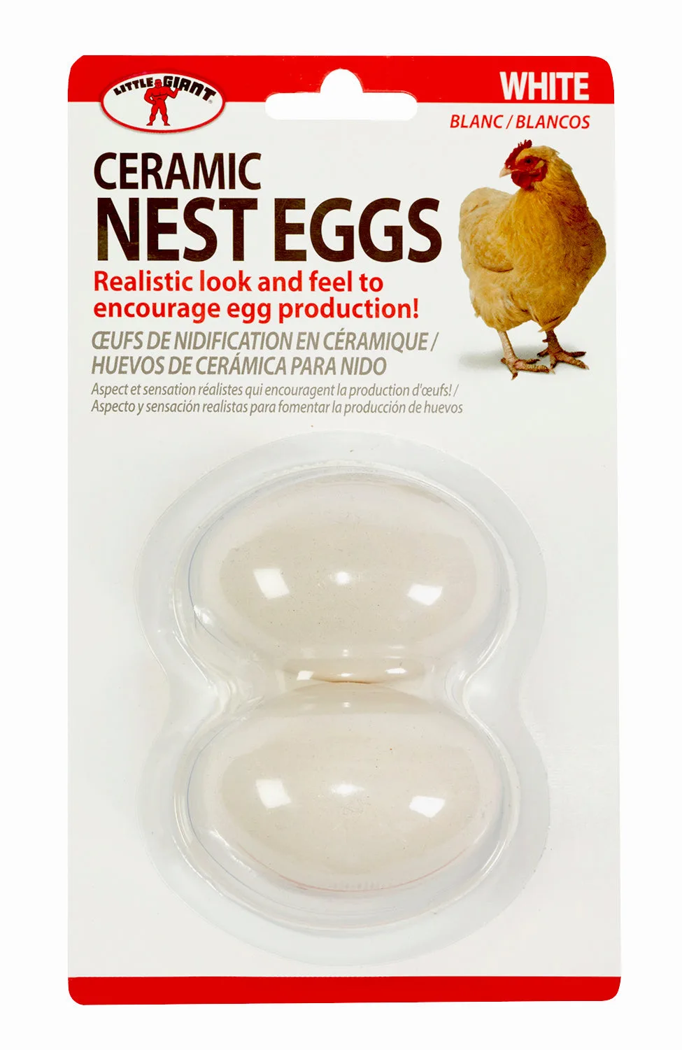 Little Giant Ceramic Nest Eggs in White