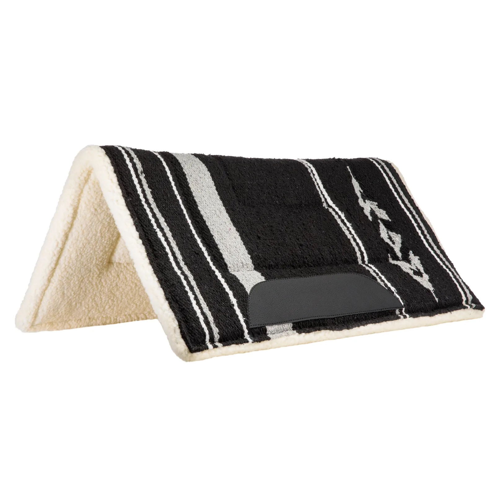 Weaver Leather Weaver Fleece Lined Pony Pad in black/gray