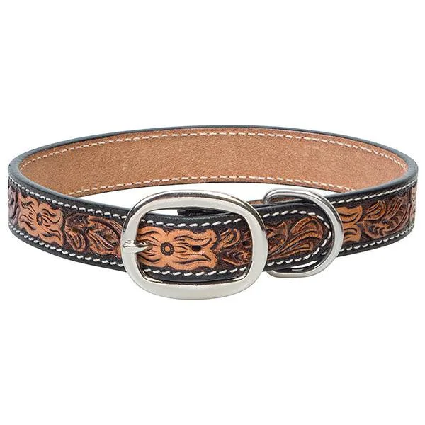 Weaver Leather Floral Tooled Dog Collar