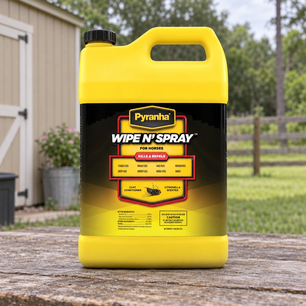 Pyranha Wipe N' Spray for Horses, 1 gal