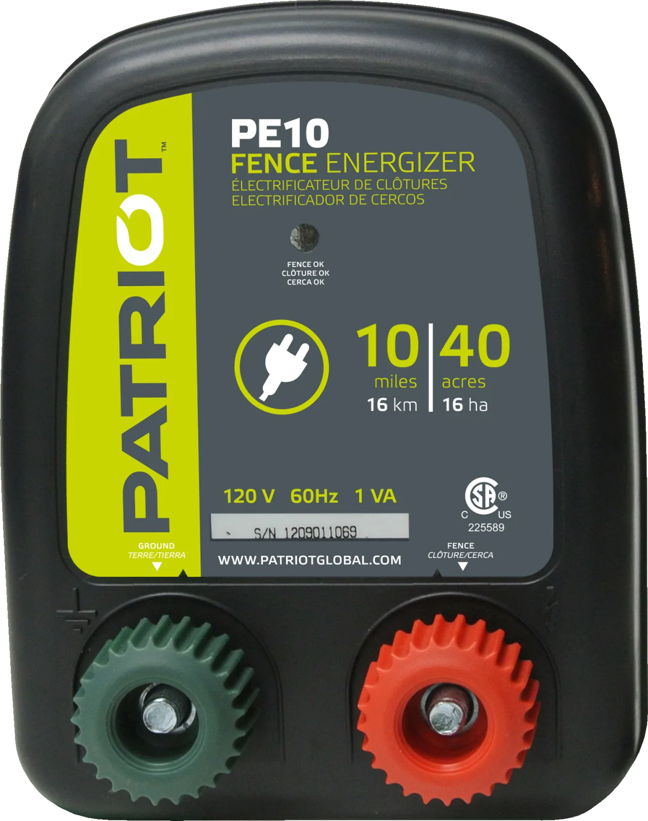 Patriot PE10 Fence Energizer (AC)