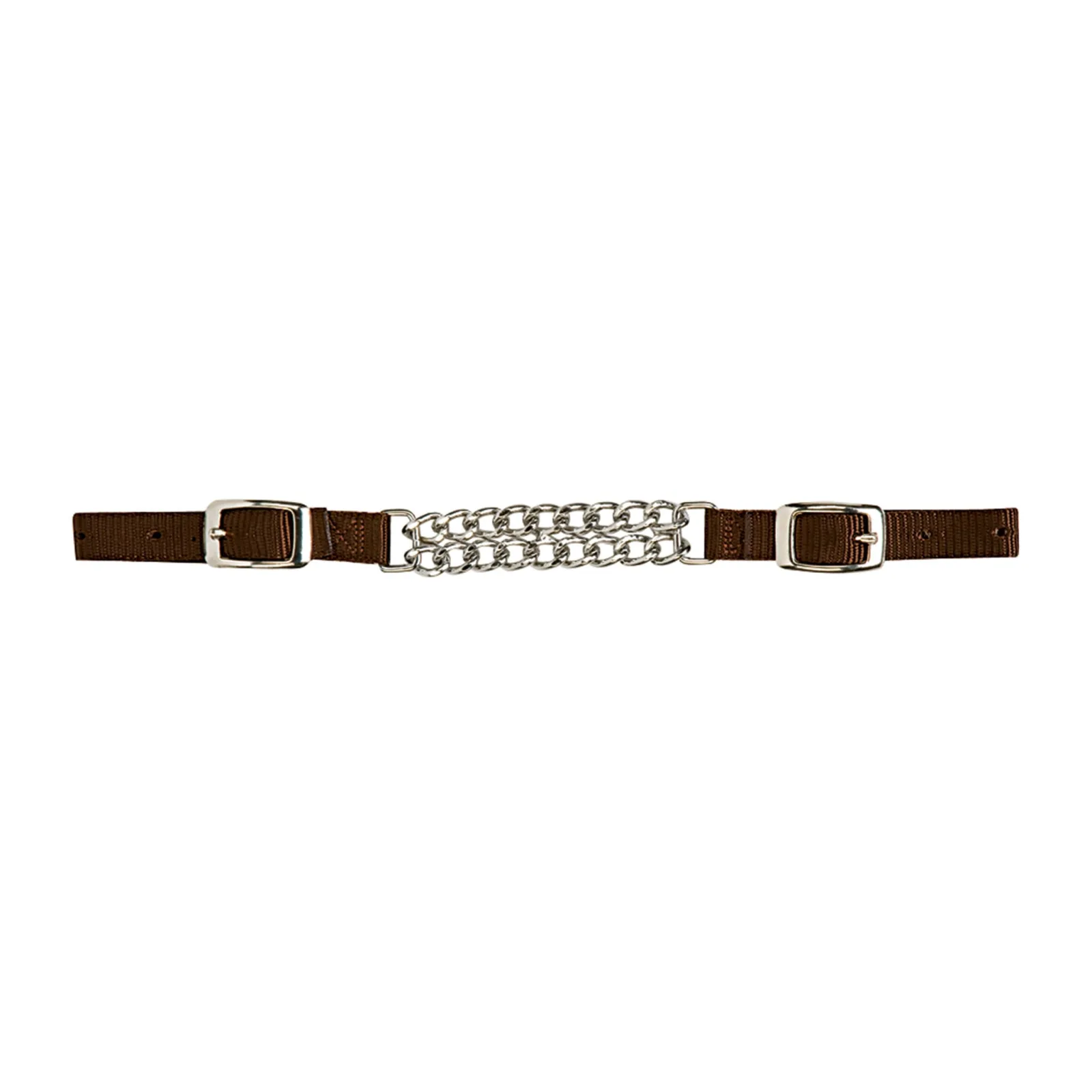 Weaver Leather Nylon Curb Strap with 4-1/4" Double Flat Link Chain