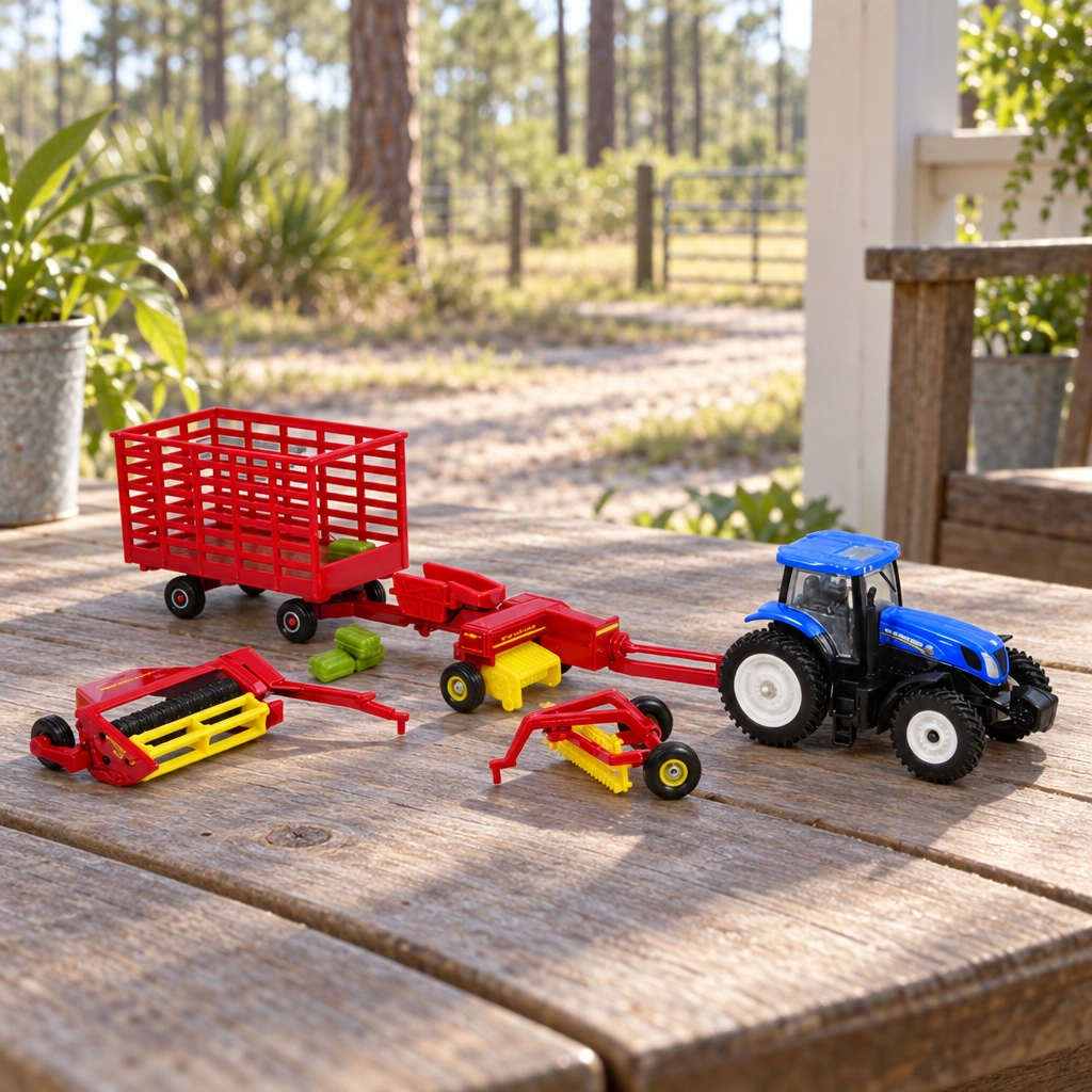 ERTL New Holland T7.270 with Haying Set, 1:64
