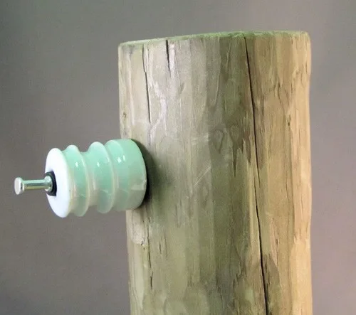 16D-25 Porcelain insulator with washer & double headed nail