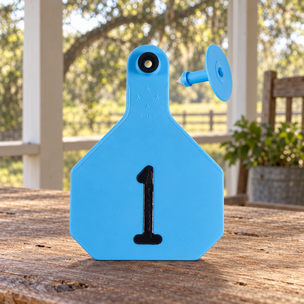 Y-Tex All American Large Blue Numbered 2-Piece Ear Tags, 1–25