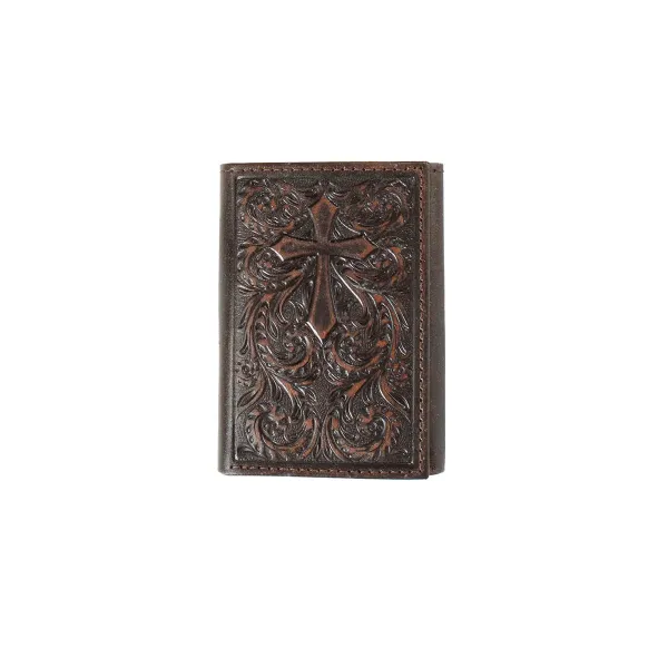 Nocona Trifold Scroll Cross MB