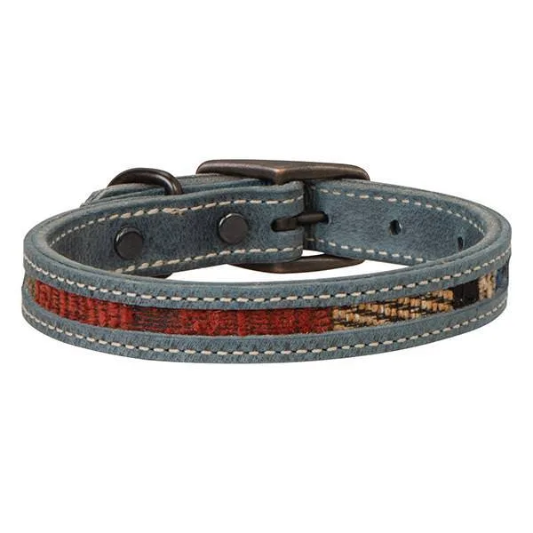 Weaver Leather Indigo Sky Leather Dog Collar