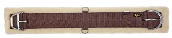 Wool Back Girth with Removable Pad, Stainless Steel Hardware