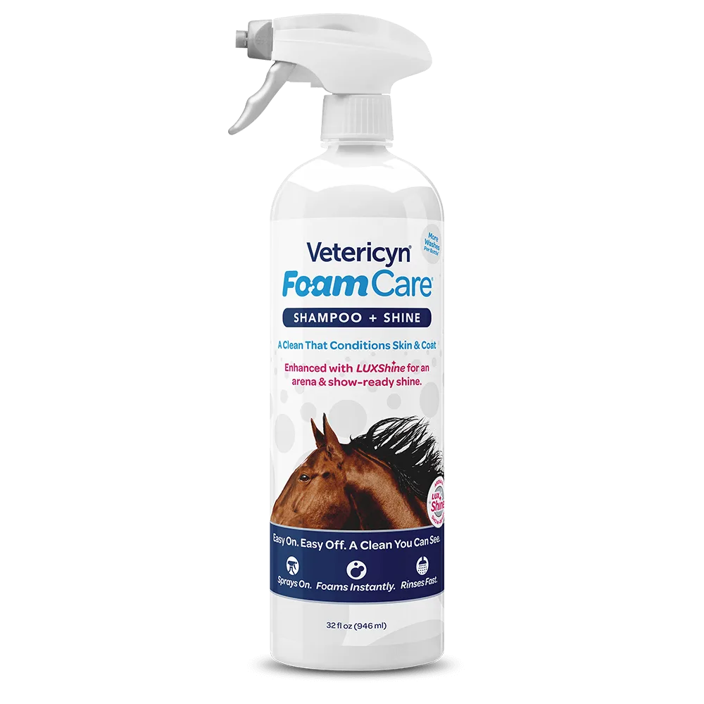 Vetericyn FoamCare Equine Spray-On Shampoo with LuxShine