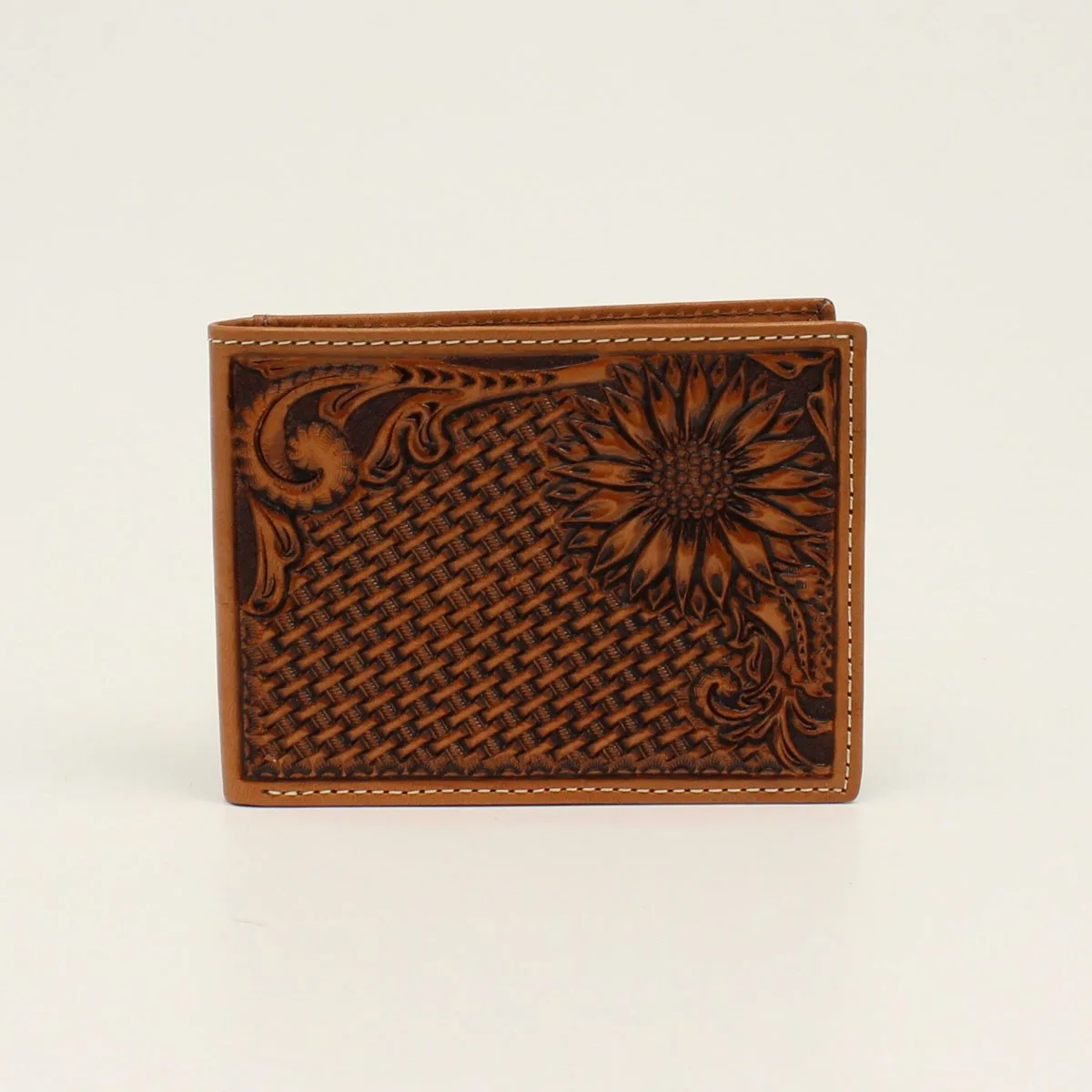 Nocona Bifold Basket Weave Sunflower Tan