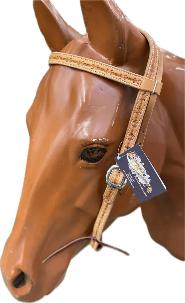 Colorado Gold Border Tooled Headstall