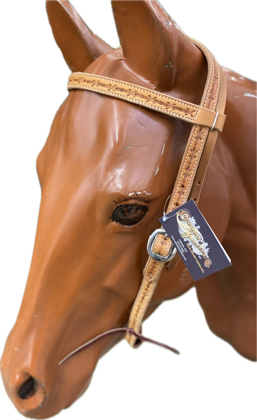 Colorado Saddlery Colorado Gold Border Tooled Headstall