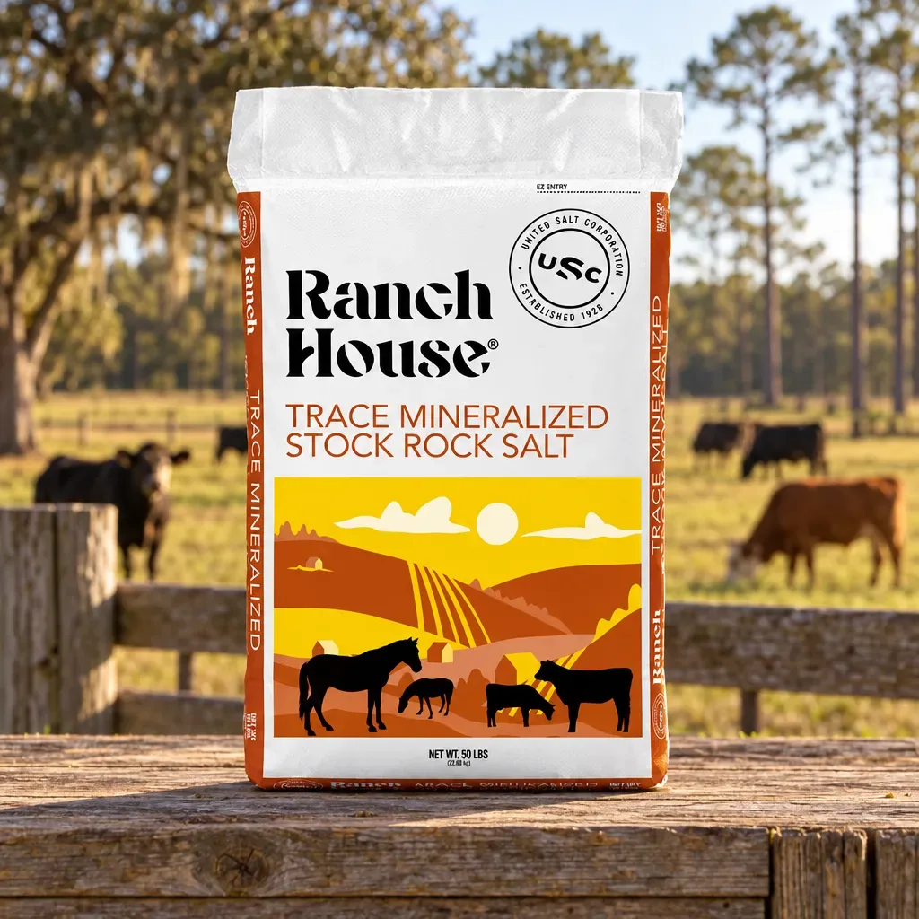 Ranch House Trace Mineralized Stock Rock Salt, 50 lb, rural Northwest Florida