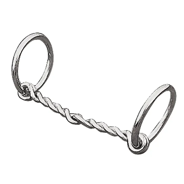 Pony Ring Snaffle Bit, 4-1/2" Single Twisted Wire Mouth