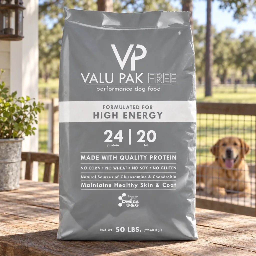 Valu-Pak FREE 24/20 Dog Food, 50 lb, rural Northwest Florida