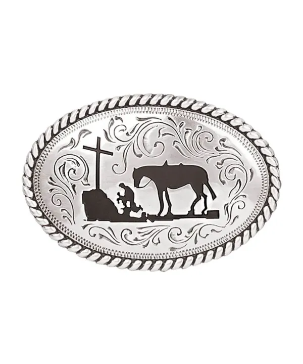 Nocona Youth Cowboy Prayer Buckle
