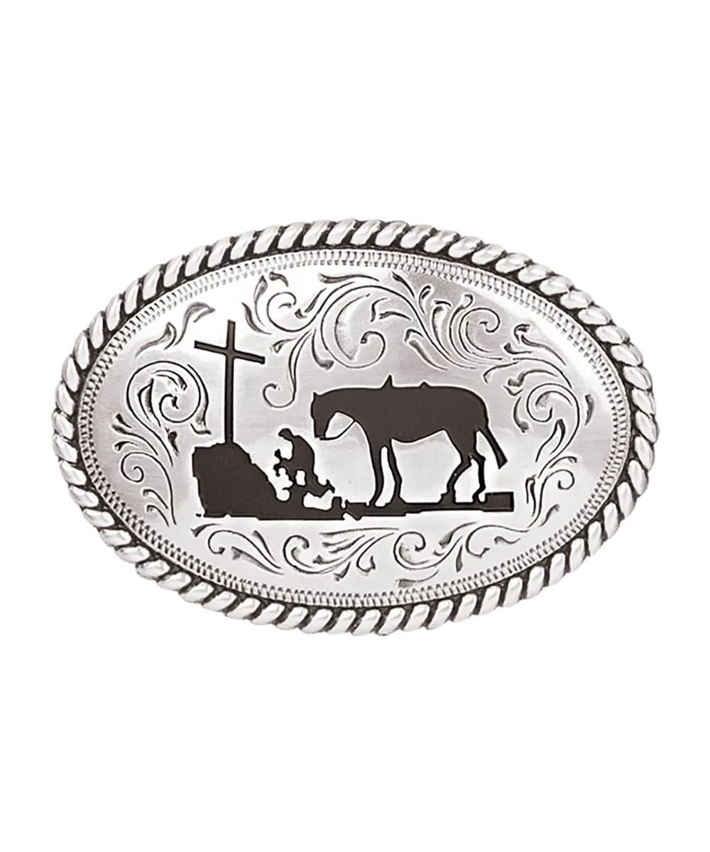 Nocona Youth Cowboy Prayer Buckle