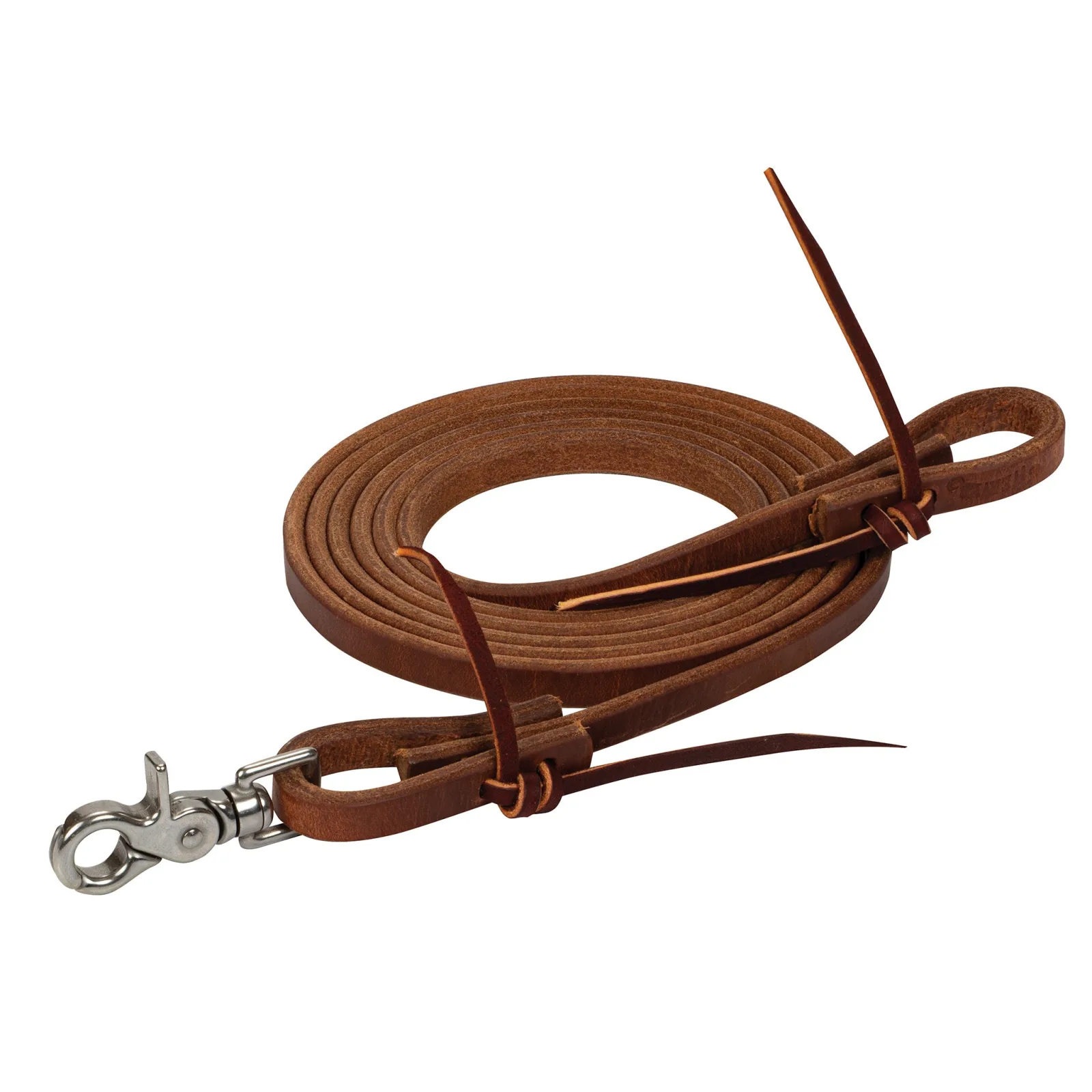 Weaver Leather Heavy Harness Leather Roper Rein with Scissor Snap and Water Loop