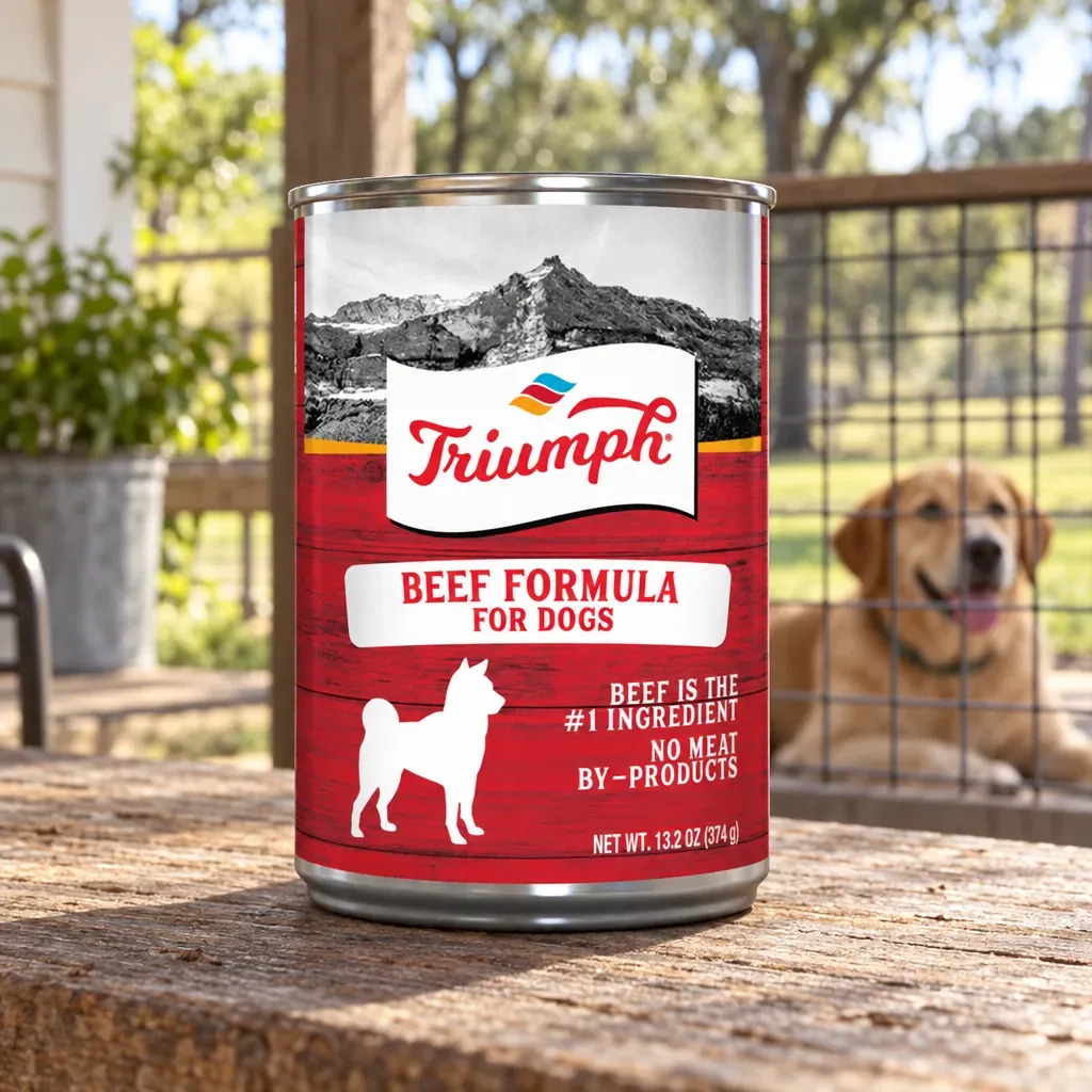 Triumph Beef Formula Canned Dog Food, 13.2 oz, rural Northwest Florida