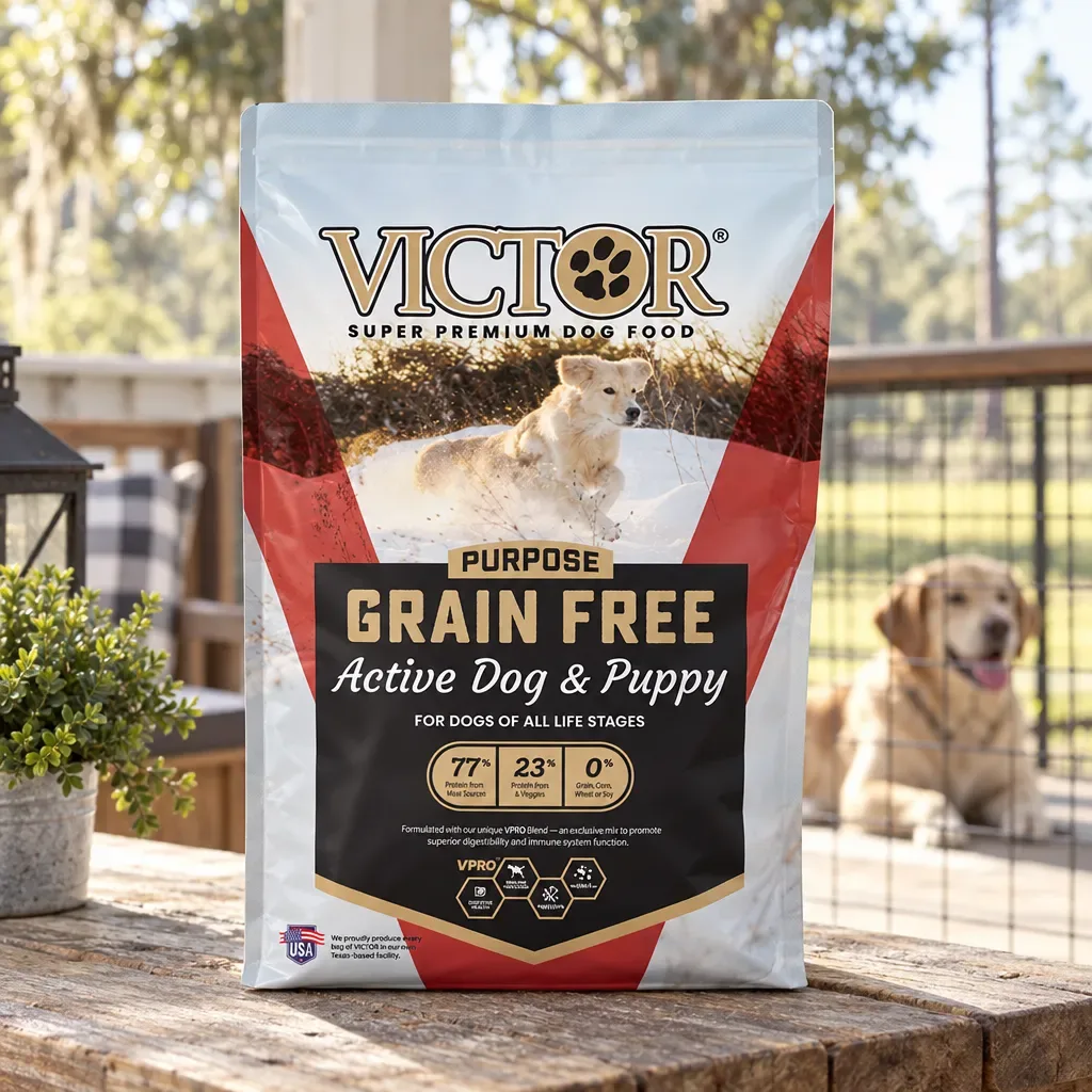 VICTOR Grain Free Active Dog & Puppy Food, 5 lb, rural Northwest Florida