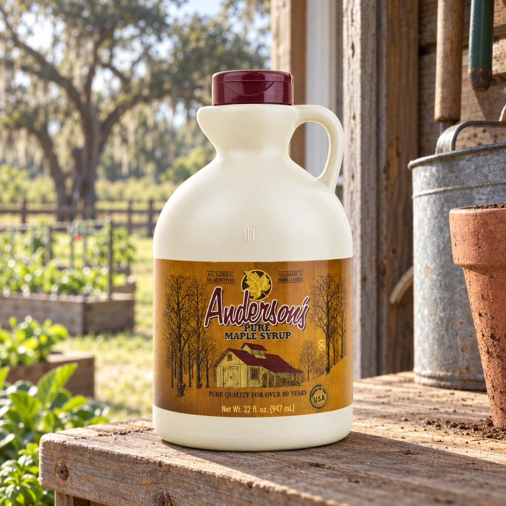 Anderson's Grade A Dark Pure Maple Syrup, 32 fl oz