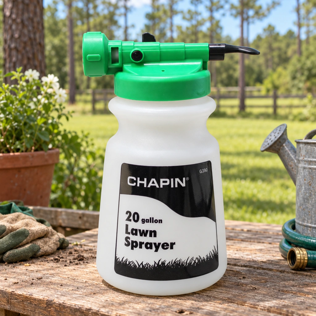Chapin G390 20 Gallon Lawn Hose End Sprayer in rural Northwest Florida