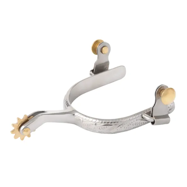 Ladies' Roping Spurs with Engraved Band