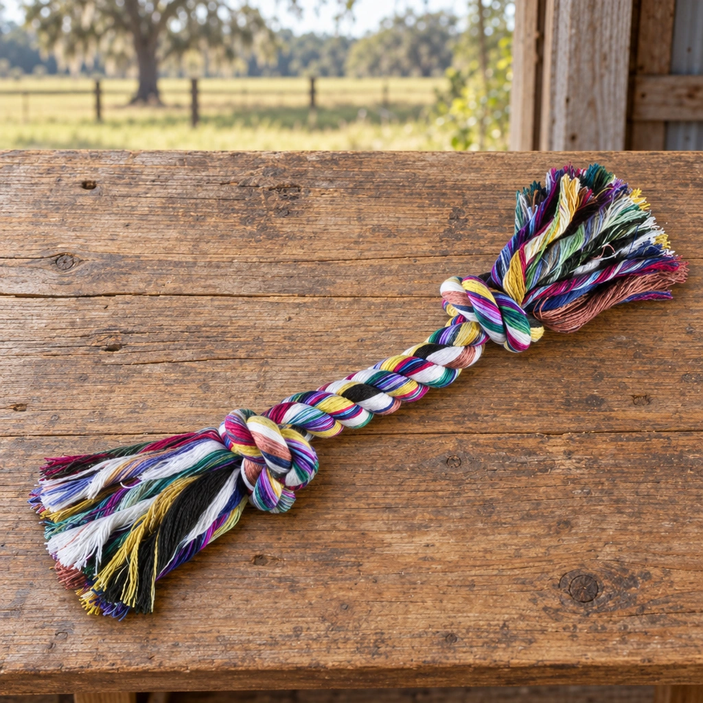 Boss Pet Multi-Color Rope Bone Dog Toy