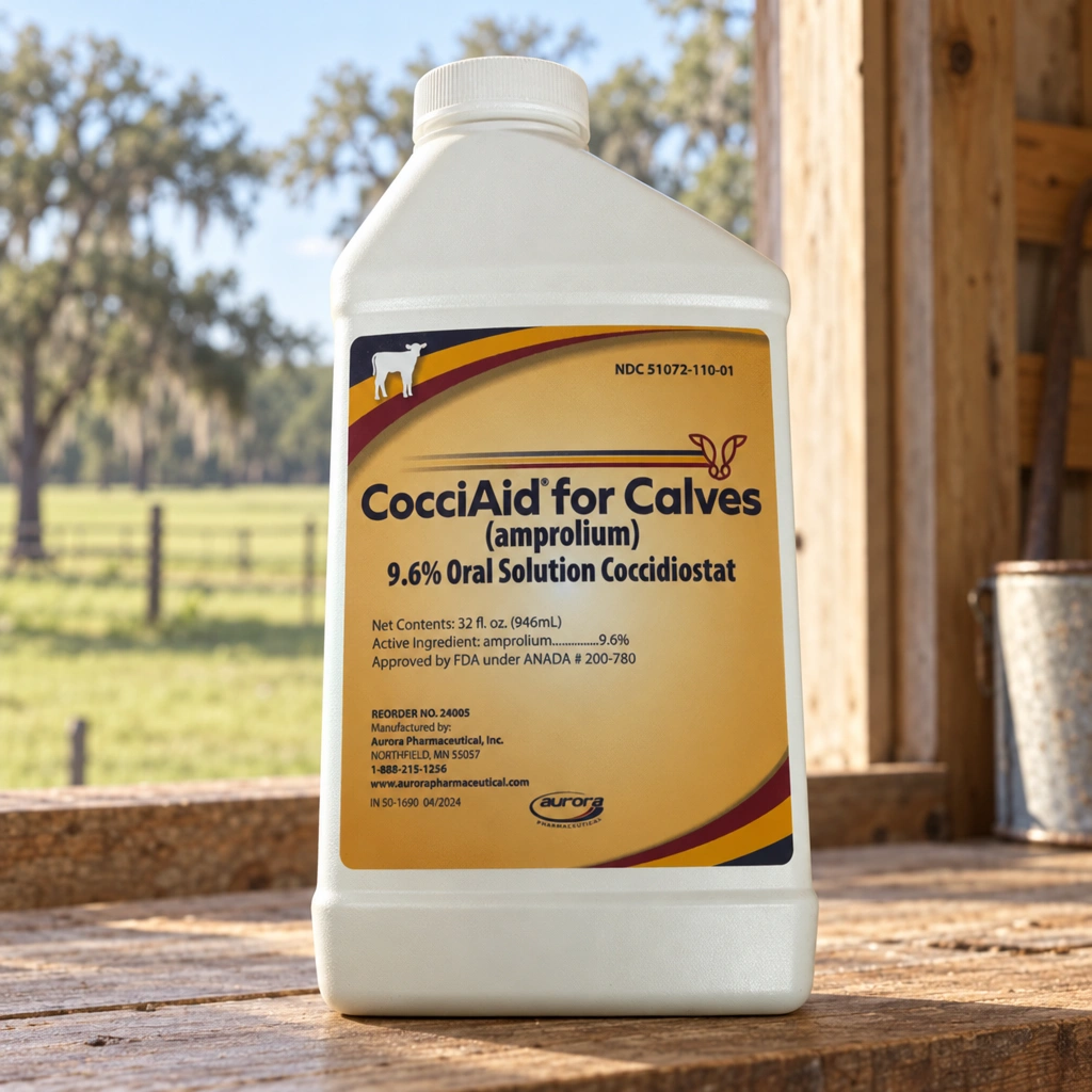 CocciAid for Calves Amprolium Oral Solution 9.6%, 32 fl oz