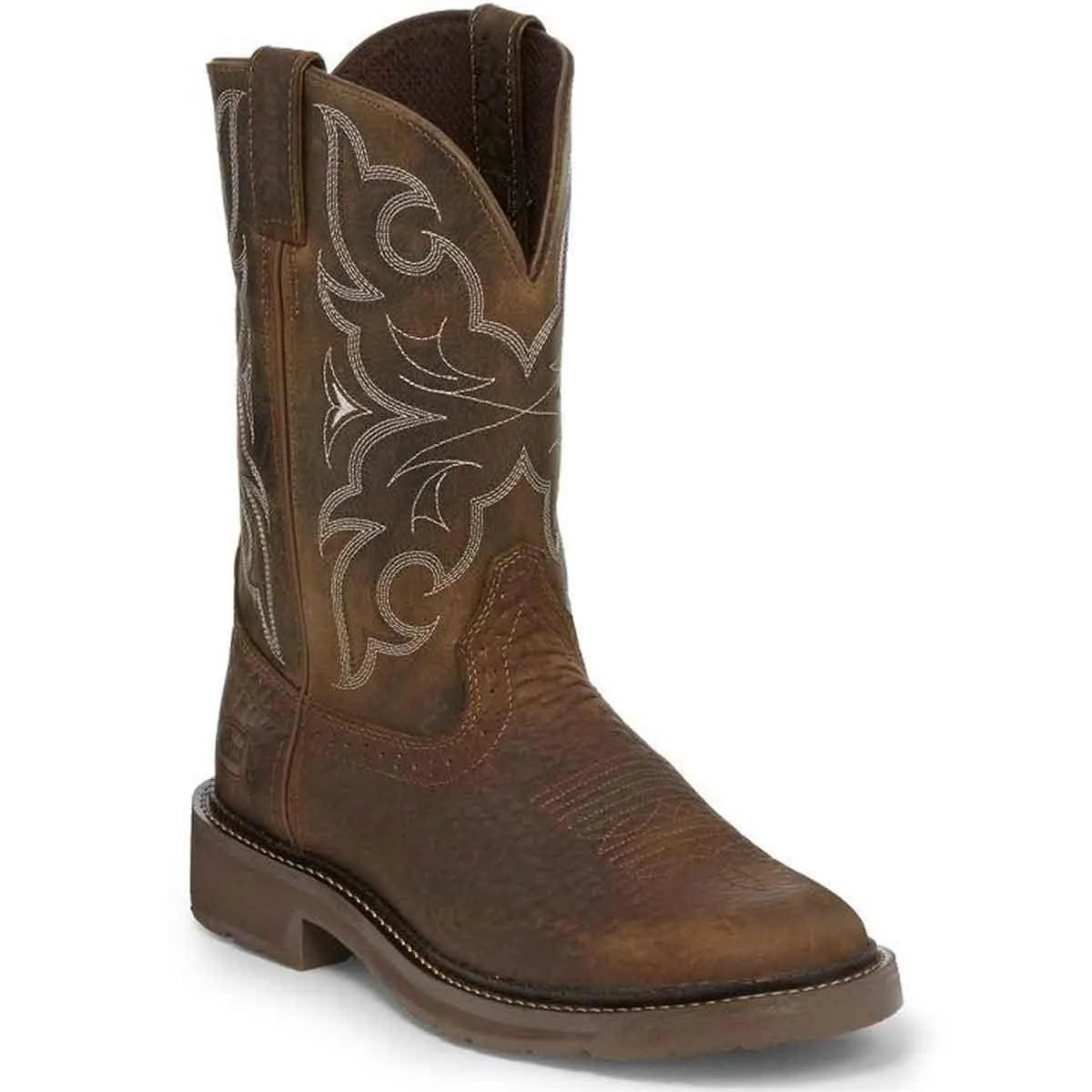 Justin Boots Amarillo Chocolate Western Work Boot