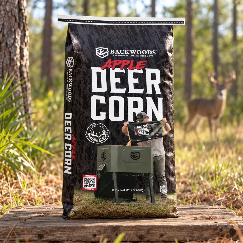 Backwoods Apple Flavored Corn, 50 lb, rural Northwest Florida