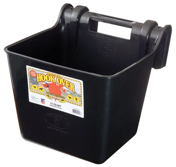 Little Giant 15 Quart Hook Over Feeder - Economy in Black