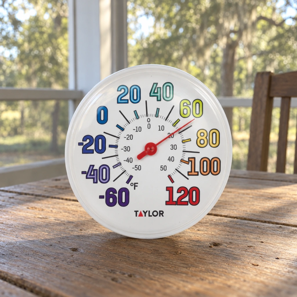 Taylor 6714 13.25-Inch Color-Track Patio Thermometer