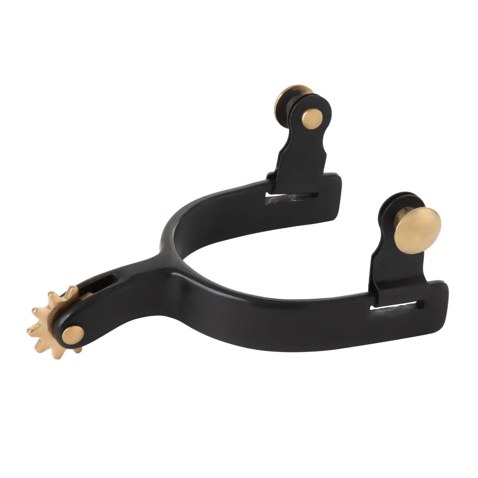 Weaver Leather Youth Spurs with Plain 1/2" Band, 1-3/8" Shank, 10-Point Rowel